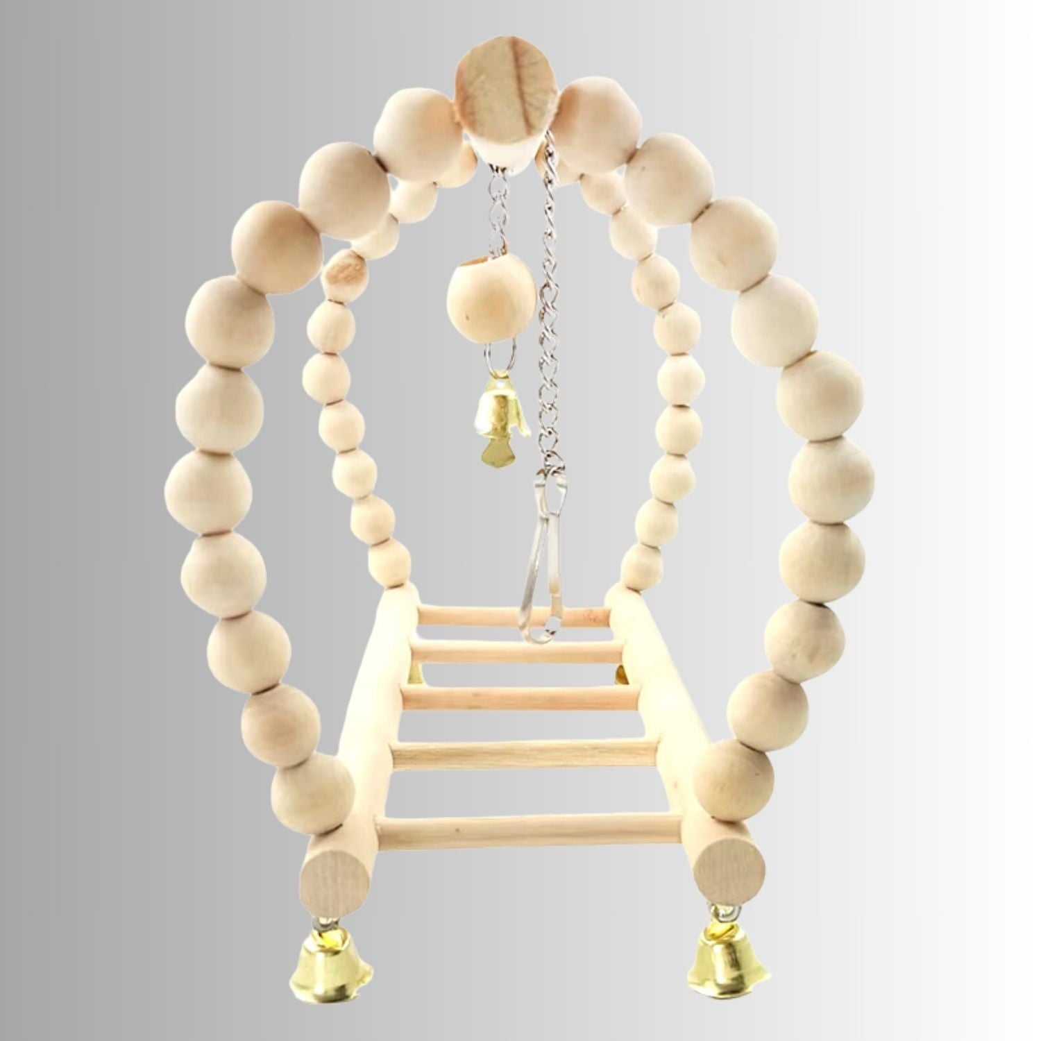 papegaaien speelgoed houten ladder met speelballen